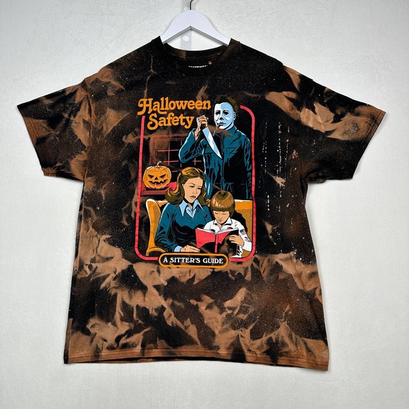 Creepy CO. Other - Halloween Safety Michael Myers Sz XL Custom Reverse Tie Dye Short Sleeve T Shirt